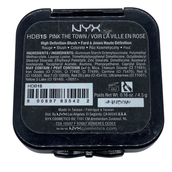 NYX High Definition Blush Rouge Hdb15 Pink The Town 0.16 Oz Cruelty Free NEW - Picture 2 of 3